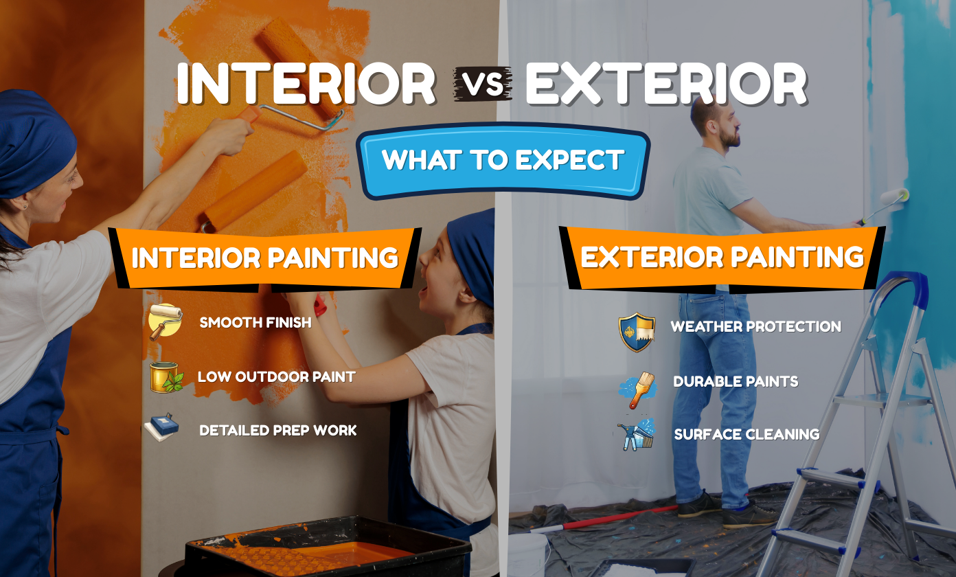 Interior vs. Exterior Painting in Burlington, Ontario: What Every Homeowner Should Know